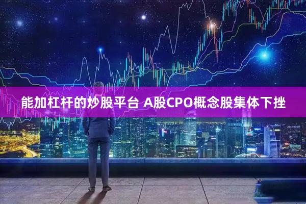 能加杠杆的炒股平台 A股CPO概念股集体下挫